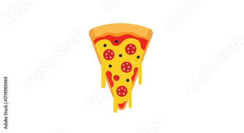 Delicious Melted Cheese Pepperoni Pizza Slice.