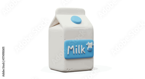 Cartoon-Style Milk Carton Package Design.