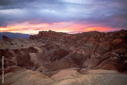Sunset at Zabriskie Point, Death Valley National Park, California