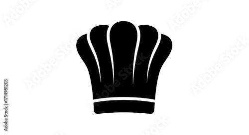 Black and White Chefs Hat Silhouette.