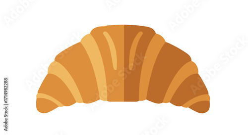 Golden Flaky Croissant Pastry with Distinct Layers.