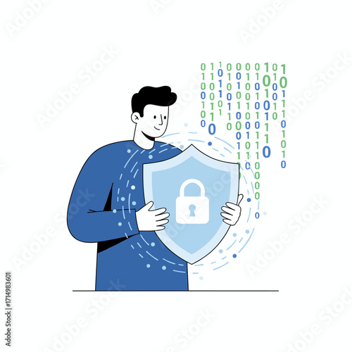 A cyber security system safeguards digital information, a concept that resists attack technologies and shields privacy data and passwords, and a security business service ensures protection against