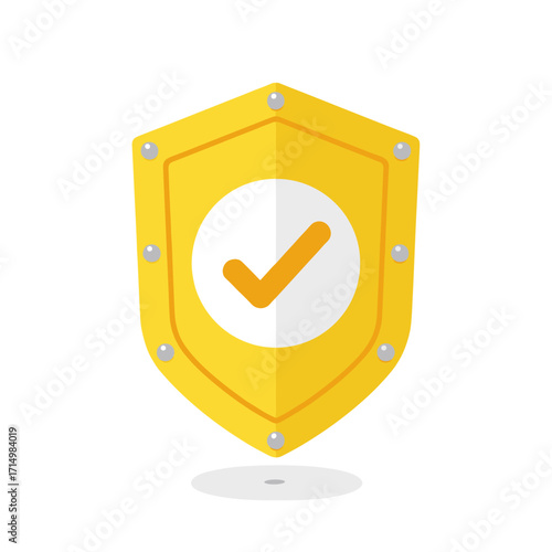 The concept of cybersecurity encompasses data protection, antivirus, and privacy information, defending internet technology with shield protection and firewall design, and featuring 3‑D yellow