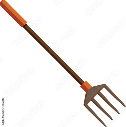 garden rake icon vector illustration