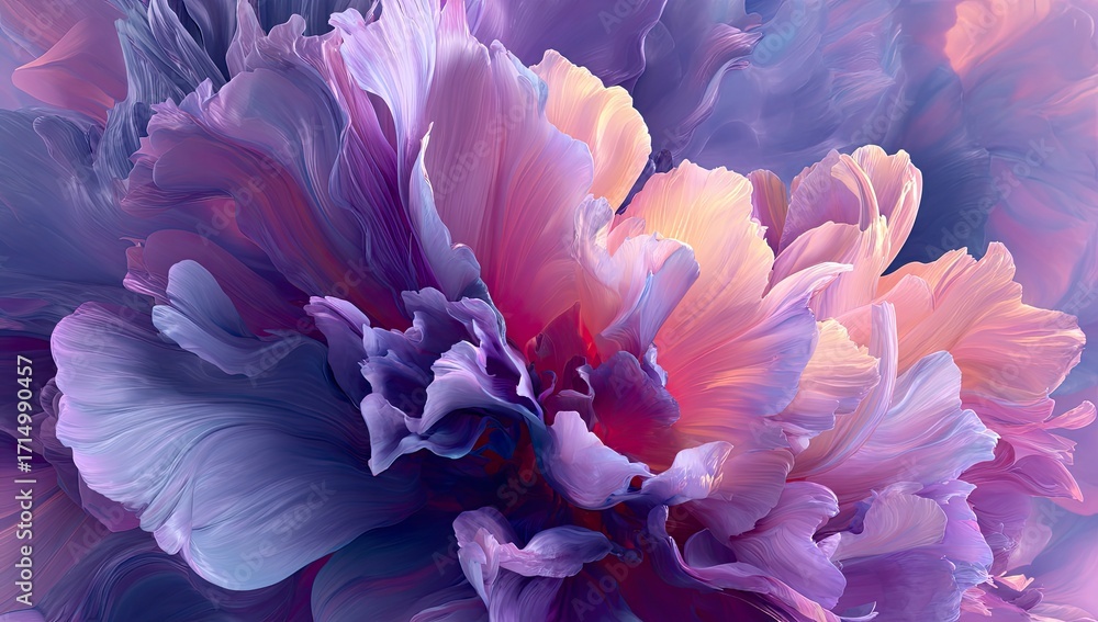 Obraz premium Abstract Purple and Pink Flower Bloom
