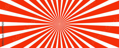 Ray sun light. Sunburst background. Radial circle line. Pattern starburst. Comic beam lines. Sun effect rays. Abstract firework. Concentration stripe. Cartoons lightning style. Vector illustration