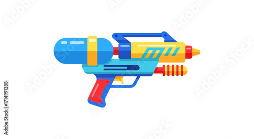 Brightly Colored Toy Water Blaster with Large Tank.