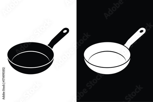 Pan flat icon vector on White Background Vector Art Illustration on white background.