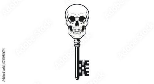 Skull Key: A Symbolic Fusion of Mortality and Access.