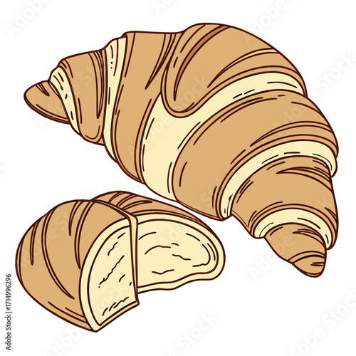 croissant vector illustration