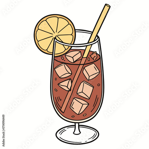 vector illustration of a cocktail