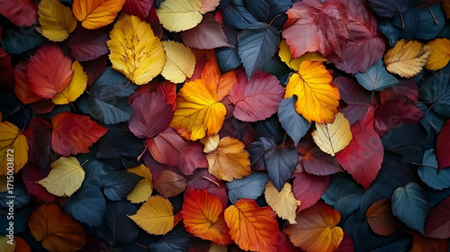 Colorful Autumn Leaves Background | Nature Texture Design