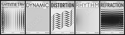 Image of many rectangular flat shapes. Transition effect. Abstract dynamic template. Wavy curved ribbons. Cover design temlate. 3d vector for brochure, poster, presentation, flyer or banner.