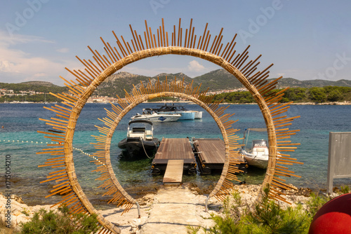 Fototapeta Naklejka Na Ścianę i Meble -  Ornate Jetty in Hvar, Croatia