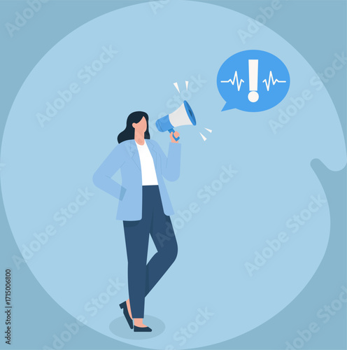 Confident speaker announces urgent message—symbolizing leadership, awareness, and action in a modern, health-conscious context.