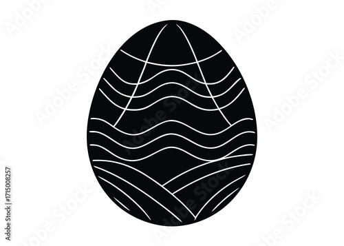 chocolate egg silhouette vector art icon