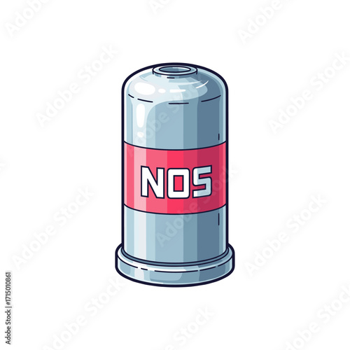 Nos cylinder icon logo flat vector design