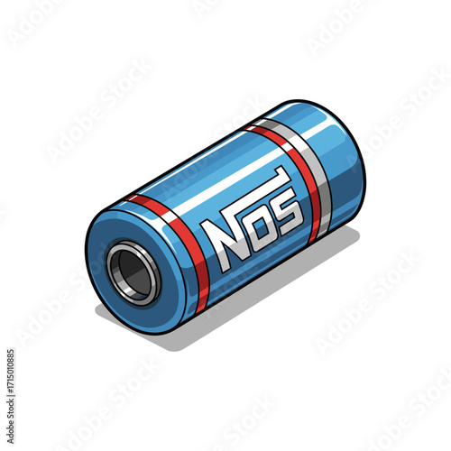 Nos cylinder icon logo flat vector design