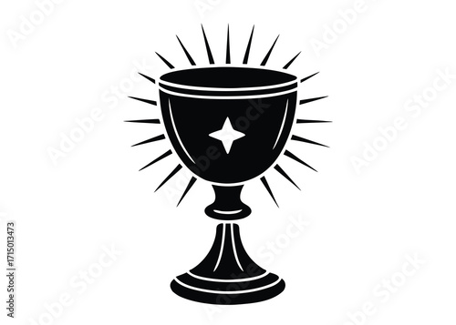 holy grail silhouette vector art icon