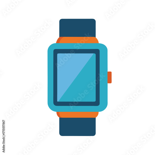 smartwatch mockup flat color illustration