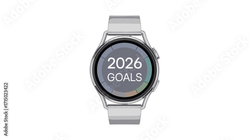 Smartwatch displaying future goals.
