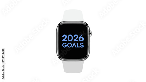Smart watch with 2026 Goals.