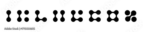Metaball, connected dots, circles element.