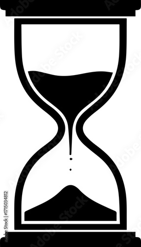 Elegant hourglass design symbolizing time passing, essential business concept for projects and deadlines