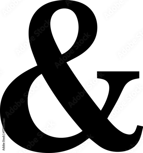 Elegant ampersand symbol offers sophisticated connection and design element for branding and creative projects