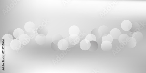 Abstract white and gray bokeh gradient shape background. texture white pattern. vector illustration	