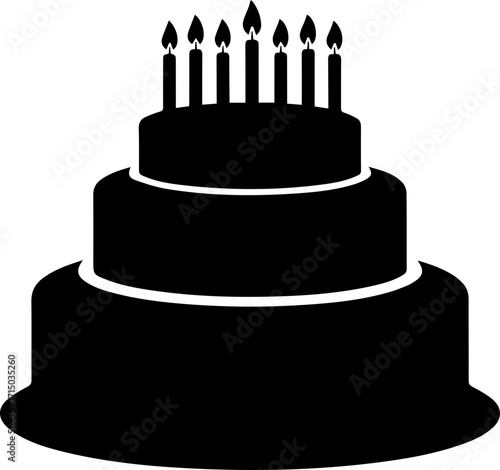 Celebration cake with lit candles perfect for birthdays, parties, and festive events