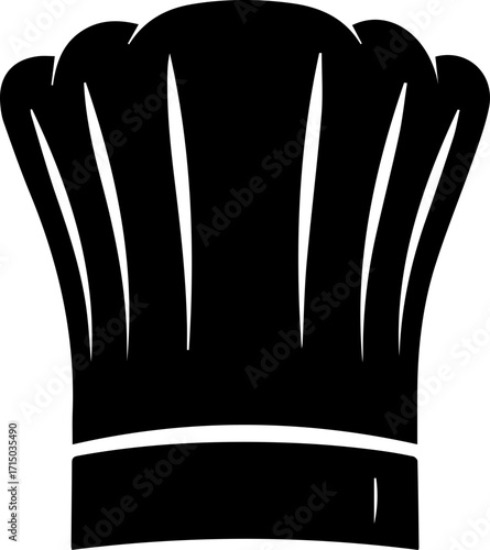 Iconic chef hat silhouette symbolizing culinary expertise and professional cooking artistry for food businesses.