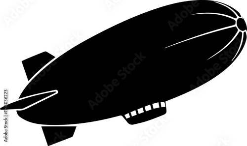 Iconic blimp soaring through the sky, symbolizing travel, adventure, and vintage exploration.
