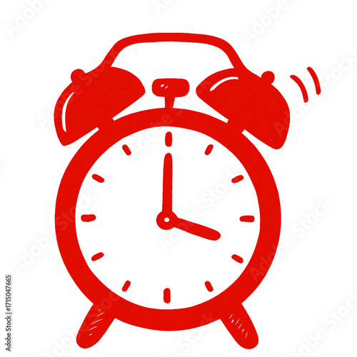 Flat vector icon of an alarm clock