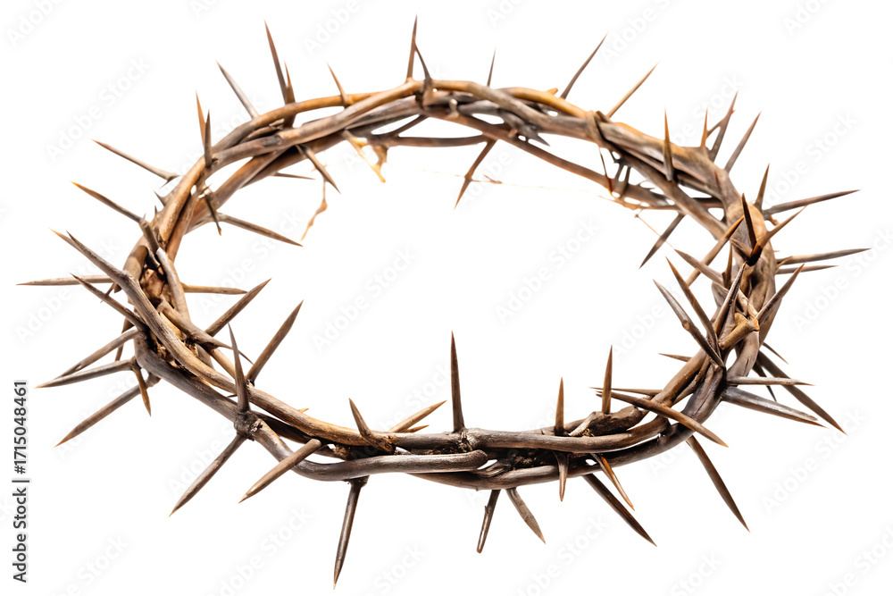 Fototapeta premium Thorny crown object isolated on a transparent background
