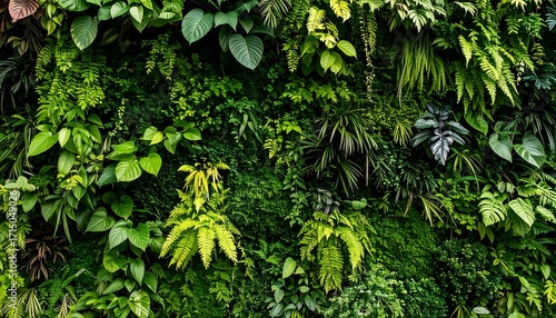 Lush Green Vertical Garden Wall