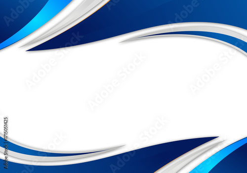 Abstract dark background with blue curved shapes