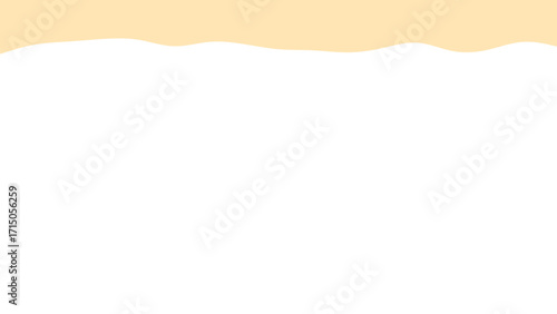 Minimalist abstract background with a wavy beige top border on white. Ideal for banners, headers, or simple design elements requiring clean copy space.