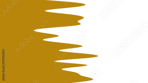 Abstract gold and white background with a wavy, irregular border. Ideal for graphic design, web headers, or modern decor concepts.