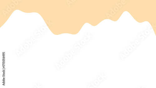 Smooth, creamy light orange wavy shape on a clean white background, ideal for food, cosmetic, or abstract design concepts.