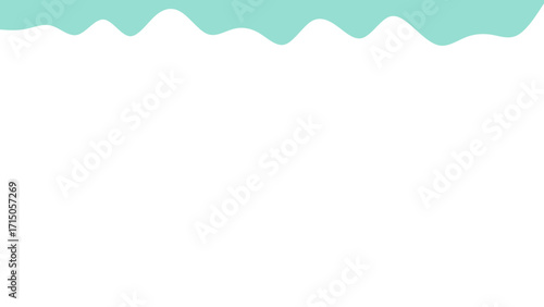 Abstract wavy light blue shape on a clean white background, perfect for minimalist designs, presentations, or banners. Evokes softness and calm.