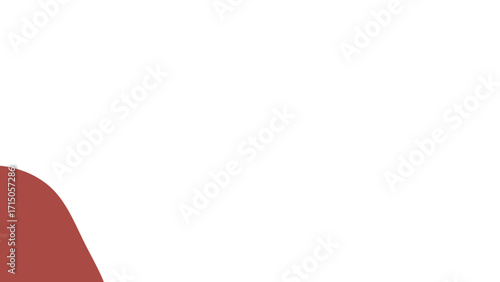 Minimalist abstract background with a smooth, curved reddish-brown shape at the corner, providing clean space for text or design.
