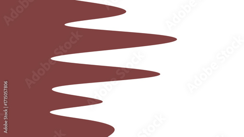 Stylized flag of Qatar with its distinct wavy border, representing national identity and culture. Ideal for travel, business, or educational themes.