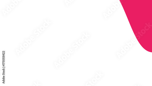Minimalist abstract background featuring a vibrant magenta curved shape on a clean white surface, providing ample copy space. Ideal for modern design, branding, presentations, or website templates.