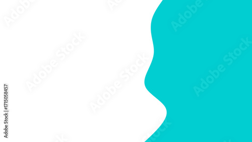 Dynamic turquoise wave pattern on a crisp white background, offering a fresh and versatile template for branding, advertising, or digital projects.