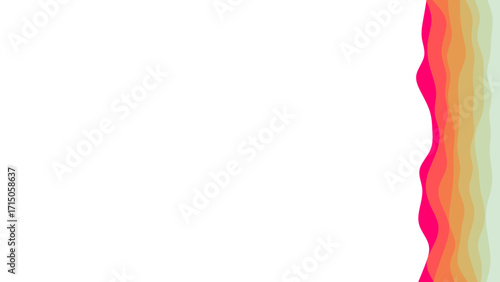 Abstract wavy colorful background with negative white space for text. Modern design for presentations, banners, or creative projects.