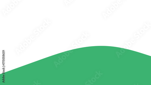 Clean, natural green curve on a plain white background, symbolizing growth and fresh ideas. Ideal for design, website banners, or minimalist branding.