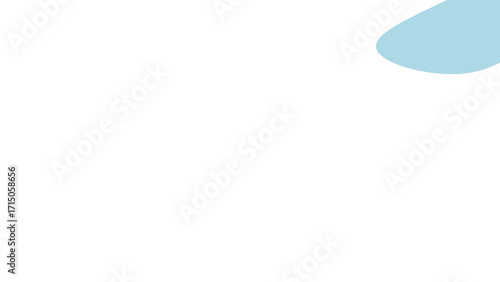 Minimalist design featuring a soft light blue abstract shape against a pristine white background, offering clean copy space. Ideal for graphic resources, subtle branding, or modern presentations.