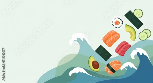Deconstructed Sushi on Abstract Waves
