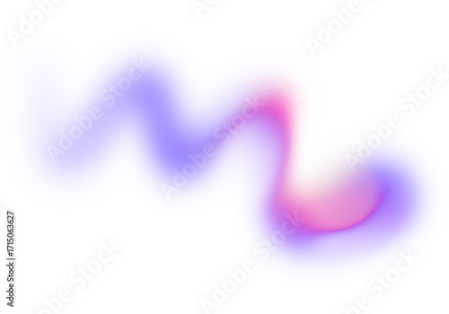 Abstract PNG Neon Gradient Flow on Transparent Background